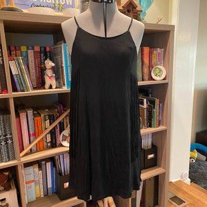 Black Fringe Strappy Dress